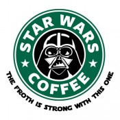 Star Wars Coffee T-shirt by Royal Bros Art